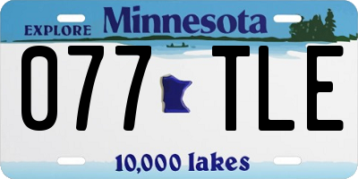 MN license plate 077TLE