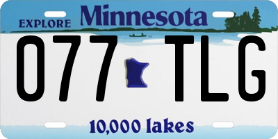 MN license plate 077TLG