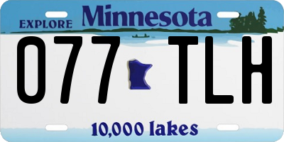 MN license plate 077TLH