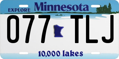 MN license plate 077TLJ
