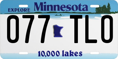 MN license plate 077TLO