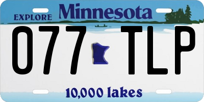 MN license plate 077TLP