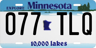 MN license plate 077TLQ