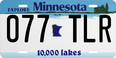 MN license plate 077TLR