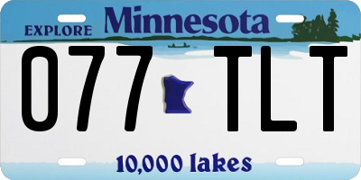 MN license plate 077TLT