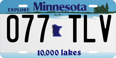 MN license plate 077TLV