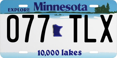 MN license plate 077TLX