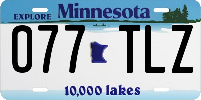 MN license plate 077TLZ