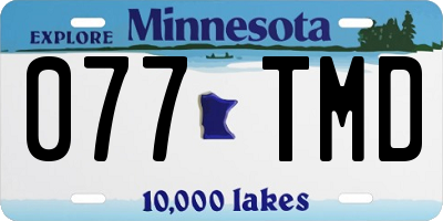 MN license plate 077TMD