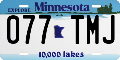 MN license plate 077TMJ