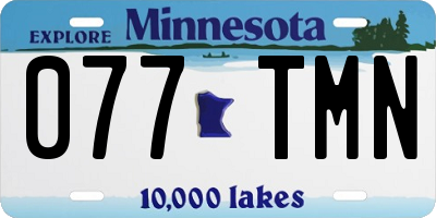 MN license plate 077TMN