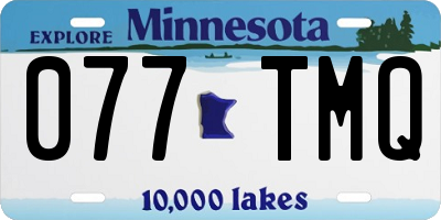 MN license plate 077TMQ