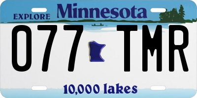 MN license plate 077TMR