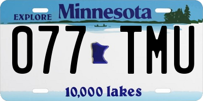 MN license plate 077TMU