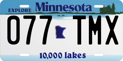 MN license plate 077TMX