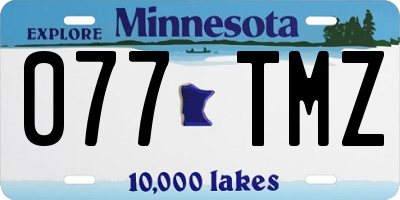 MN license plate 077TMZ