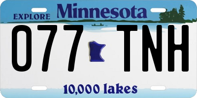 MN license plate 077TNH