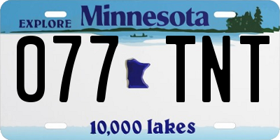 MN license plate 077TNT