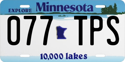 MN license plate 077TPS