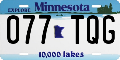 MN license plate 077TQG