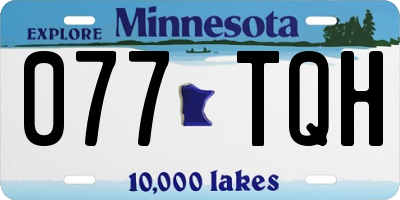 MN license plate 077TQH