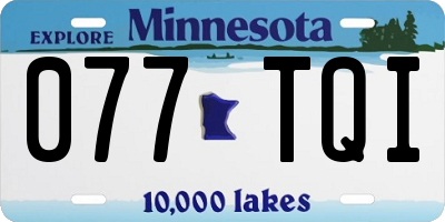 MN license plate 077TQI