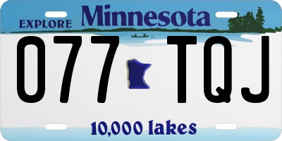 MN license plate 077TQJ