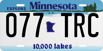 MN license plate 077TRC