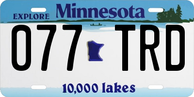 MN license plate 077TRD