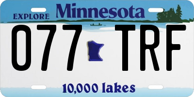 MN license plate 077TRF