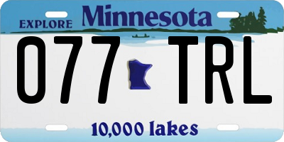 MN license plate 077TRL