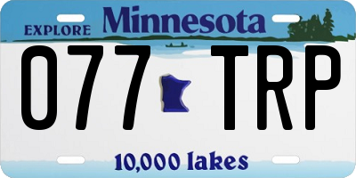 MN license plate 077TRP