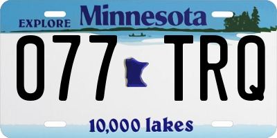 MN license plate 077TRQ