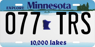 MN license plate 077TRS