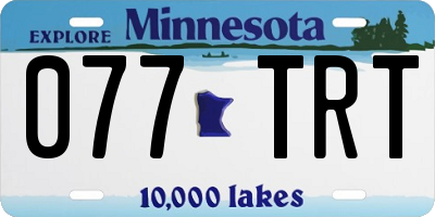 MN license plate 077TRT