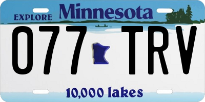MN license plate 077TRV