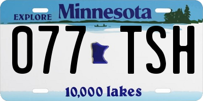 MN license plate 077TSH