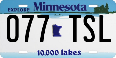 MN license plate 077TSL