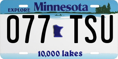 MN license plate 077TSU