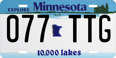 MN license plate 077TTG