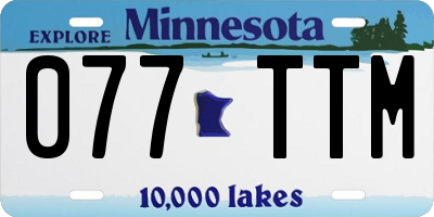 MN license plate 077TTM