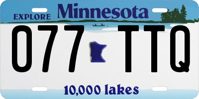 MN license plate 077TTQ