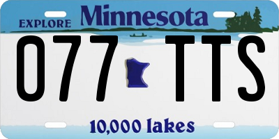 MN license plate 077TTS