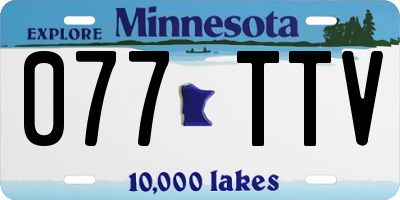 MN license plate 077TTV