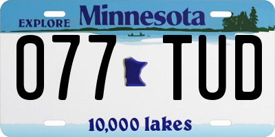 MN license plate 077TUD