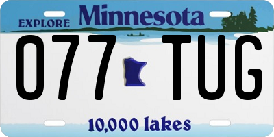 MN license plate 077TUG