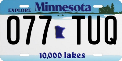 MN license plate 077TUQ