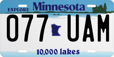MN license plate 077UAM