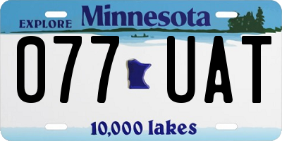 MN license plate 077UAT
