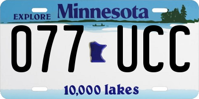 MN license plate 077UCC